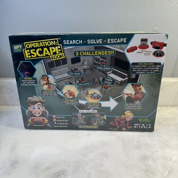 Yulu Spy Code Operation Escape Room Game With 3 Challenges New And Sealed - Picture 3 of 10